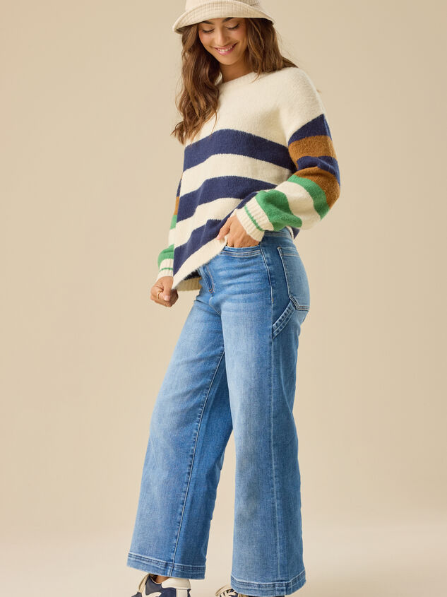 Aria Striped Pullover Detail 4 - TULLABEE