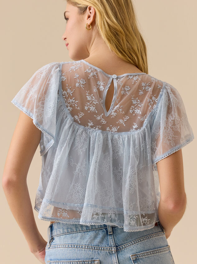 Sabrina Lace Babydoll Top Detail 5 - TULLABEE