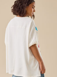 Sequin USA Bow Oversize Tee Detail 5 - TULLABEE