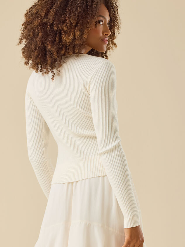 Merida Ribbed Cardigan Detail 6 - TULLABEE
