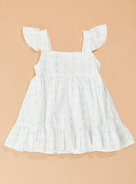 Leanna Flutter Sleeve Toddler Dress - TULLABEE