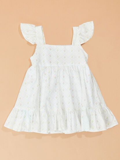 Leanna Flutter Sleeve Toddler Dress - TULLABEE