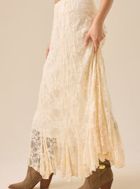 Aria Lace Midi Skirt Detail 5 - TULLABEE