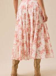 Alice Floral Midi Skirt Detail 5 - TULLABEE