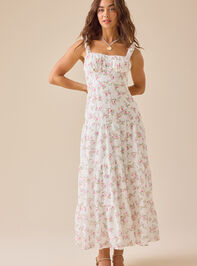 Camellia Floral Maxi Dress Detail 3 - TULLABEE