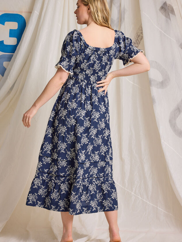 Aura Floral Maxi Dress Detail 4 - TULLABEE