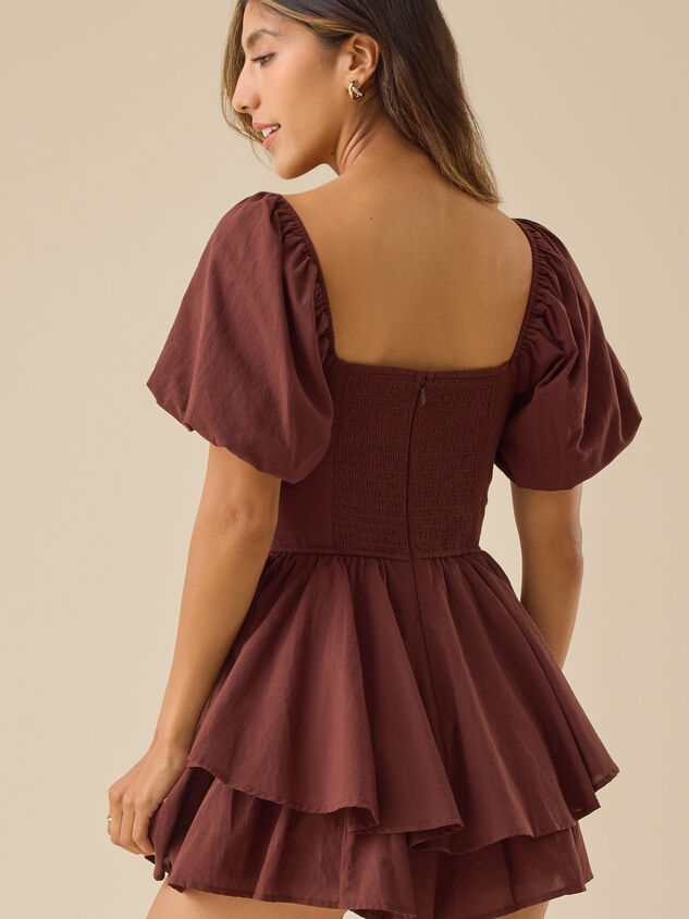 Melanie Puff Sleeve Romper Detail 5 - TULLABEE