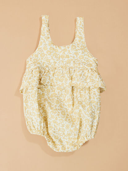 Sunnie Floral Ruffle Romper by Quincy Mae - TULLABEE