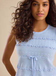 Scottie Pointelle Vest Detail 2 - TULLABEE