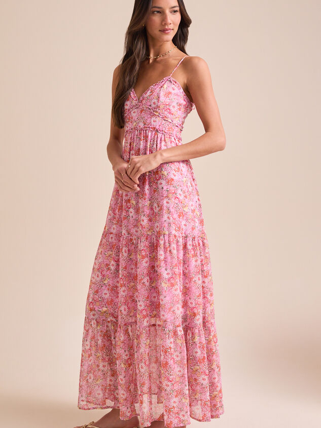 Kezia Floral Maxi Dress Detail 4 - TULLABEE