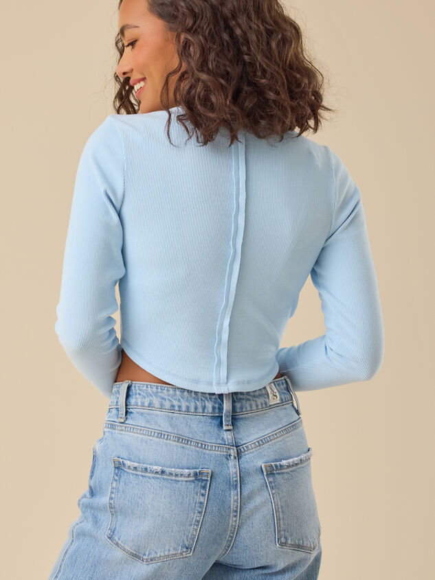 Esther Ribbed Crop Top Detail 3 - TULLABEE