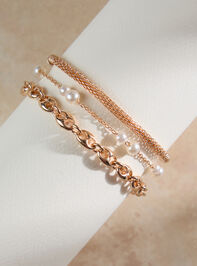 Belle Mesh Chain Bracelet Stack - TULLABEE