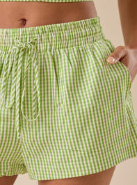 Jess Gingham Shorts Detail 3 - TULLABEE