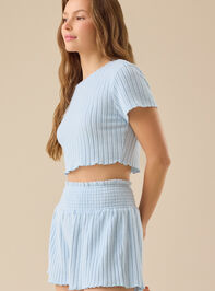 Jodi Ribbed Sleep Top Detail 4 - TULLABEE