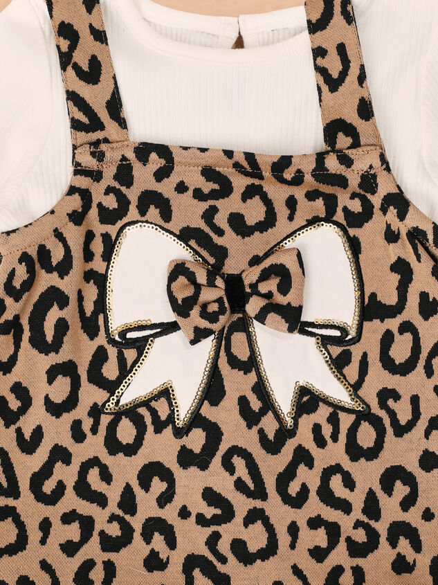 Sasha Leopard Layered Dress Set Detail 2 - TULLABEE
