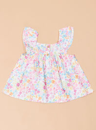 Trina Floral Meadow Baby Dress Detail 2 - TULLABEE