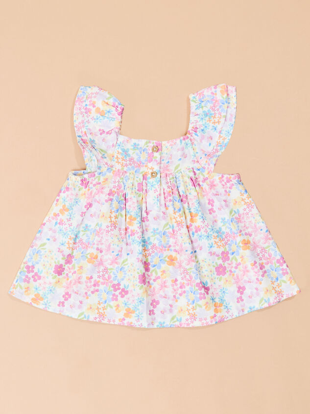 Trina Floral Meadow Baby Dress Detail 2 - TULLABEE