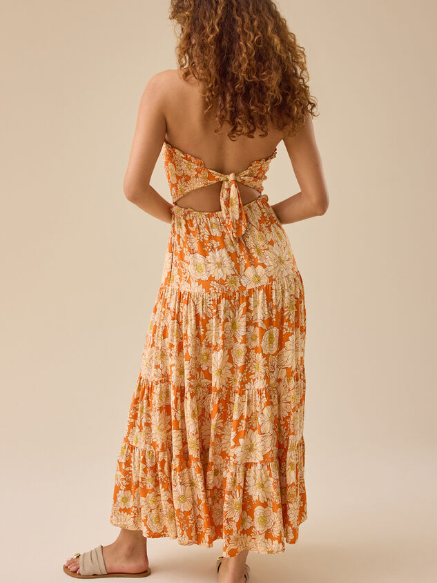 Océane Floral Maxi Dress Detail 5 - TULLABEE