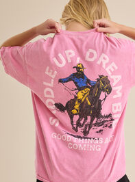 Saddle Up Dream Big Graphic Tee Detail 4 - TULLABEE