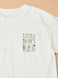 Little Dude's Dad Camo Graphic Tee Detail 2 - TULLABEE