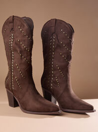 Morgan Studded Western Boots Detail 2 - TULLABEE