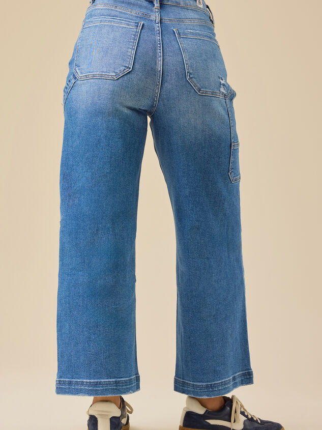 Gwen Cropped Wide Leg Jeans Detail 6 - TULLABEE