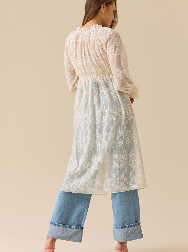 Margot Lace Tie Front Kimono Detail 4 - TULLABEE