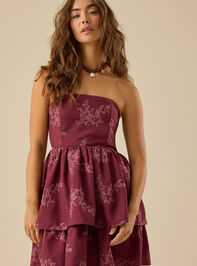 Henretta Strapless Mini Dress Detail 3 - TULLABEE