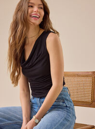 Alaya Cowl-Neck Top Detail 3 - TULLABEE