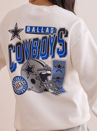 Dallas Cowboys Star Sleeve Pullover Detail 3 - TULLABEE