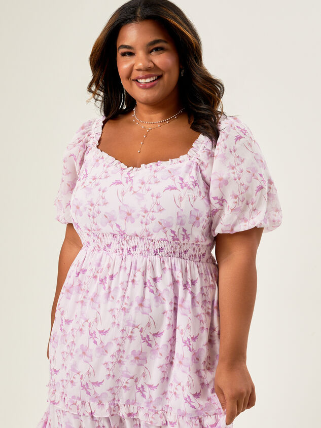 Baylee Floral Maxi Dress Detail 3 - TULLABEE