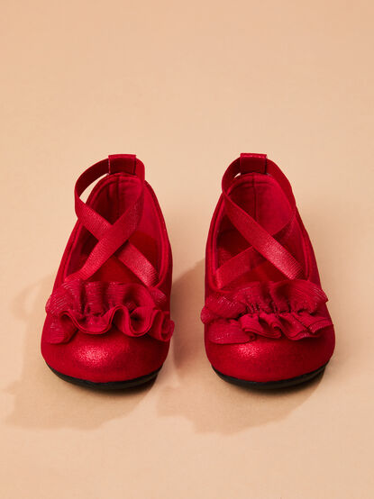Ruby Red Ballet Flat - TULLABEE