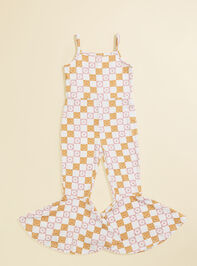 Retro Smiley Toddler Jumpsuit Detail 2 - TULLABEE
