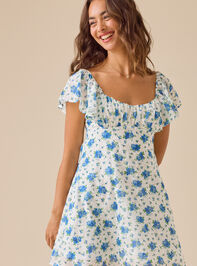 Wren Floral Mini Dress Detail 3 - TULLABEE