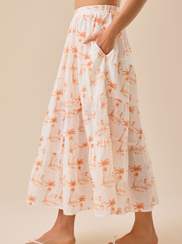 Gigi Floral Maxi Skirt Detail 4 - TULLABEE