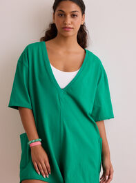Hang Tough Reversible Tee Romper Detail 2 - TULLABEE