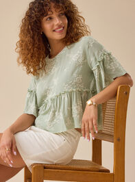 Wanda Ruffle Babydoll Top Detail 4 - TULLABEE