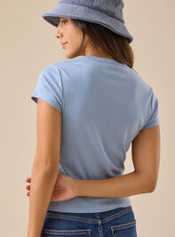 Bow Baby Tee Detail 4 - TULLABEE