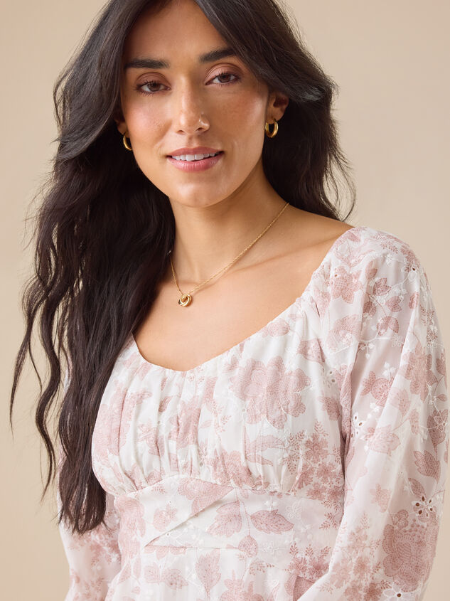 Gracie Long Sleeve Romper Detail 4 - TULLABEE