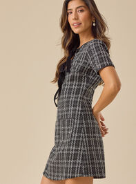 Cheyenne Tweed Mini Dress Detail 3 - TULLABEE