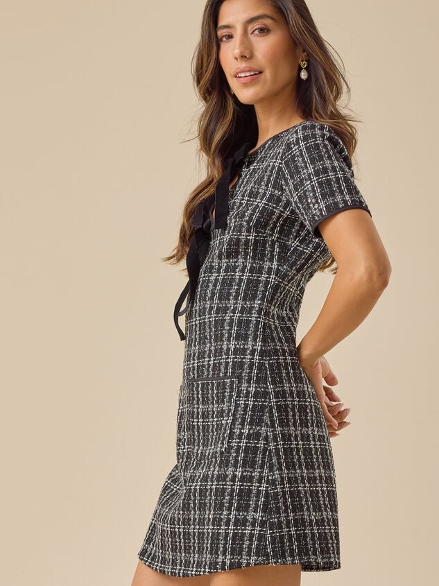 Cheyenne Tweed Mini Dress Detail 3 - TULLABEE