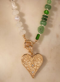 Heart Burst Bead Necklace Detail 3 - TULLABEE