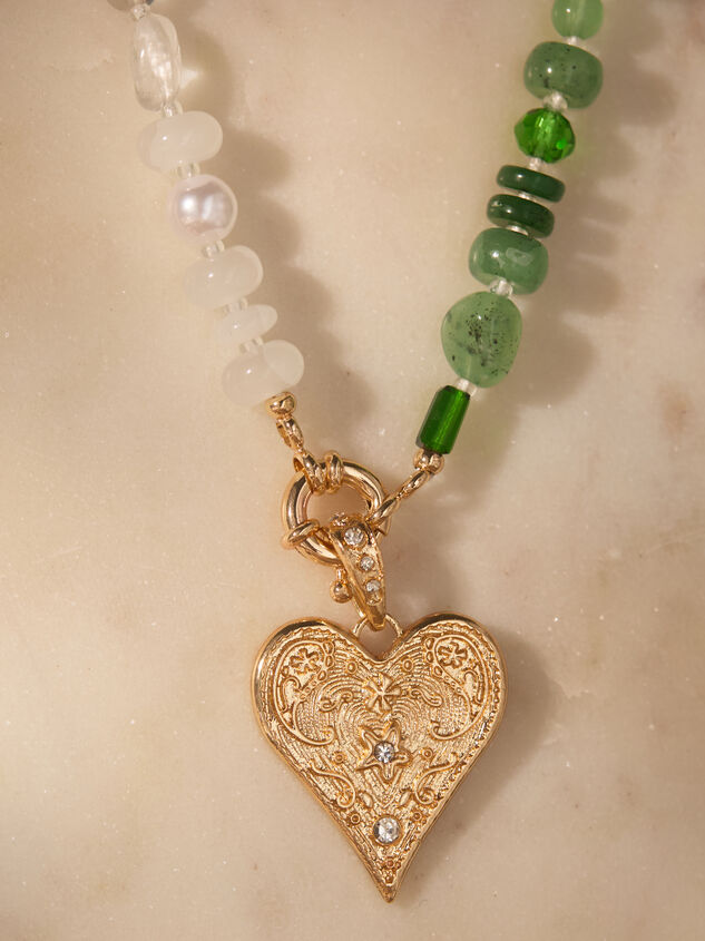 Heart Burst Bead Necklace Detail 3 - TULLABEE