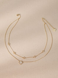 18K Gold Double Layer Clover Necklace - TULLABEE