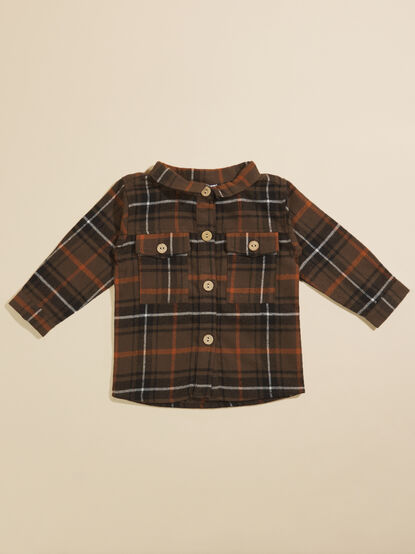 Ed Plaid Toddler Shacket - TULLABEE