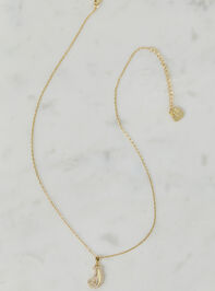 18K Gold Signature Letter Necklace -J Detail 2 - TULLABEE