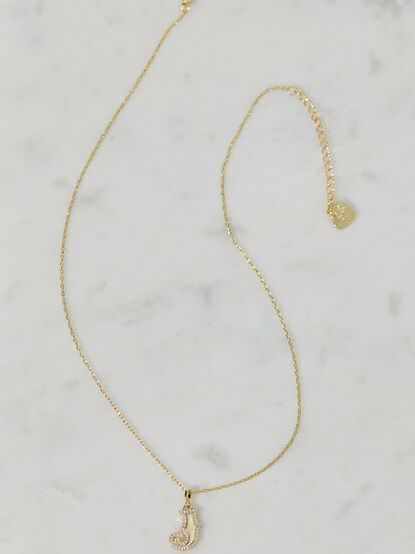 18K Gold Signature Letter Necklace -J - TULLABEE