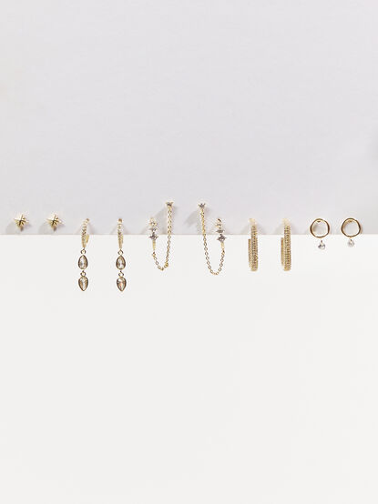 18K Gold Glitz Earring Set - TULLABEE