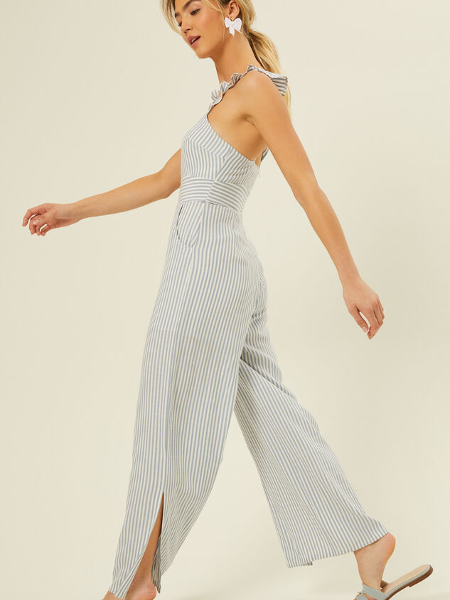 Mila Striped Jumpsuit Detail 4 - TULLABEE