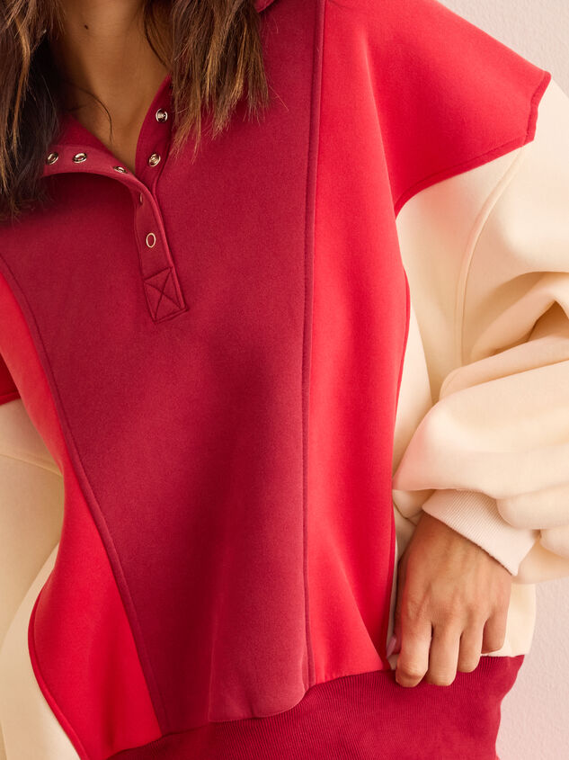 Peak Balloon Sleeve Pullover Detail 3 - TULLABEE